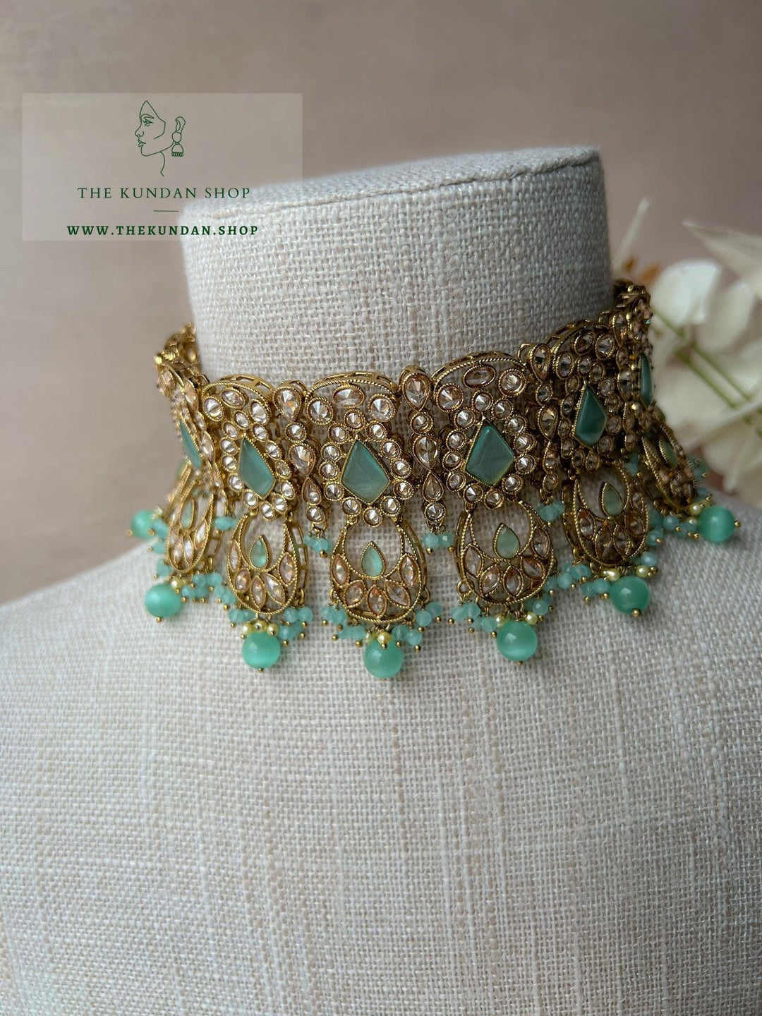 Promising Polki in Pastel Necklace Sets THE KUNDAN SHOP 