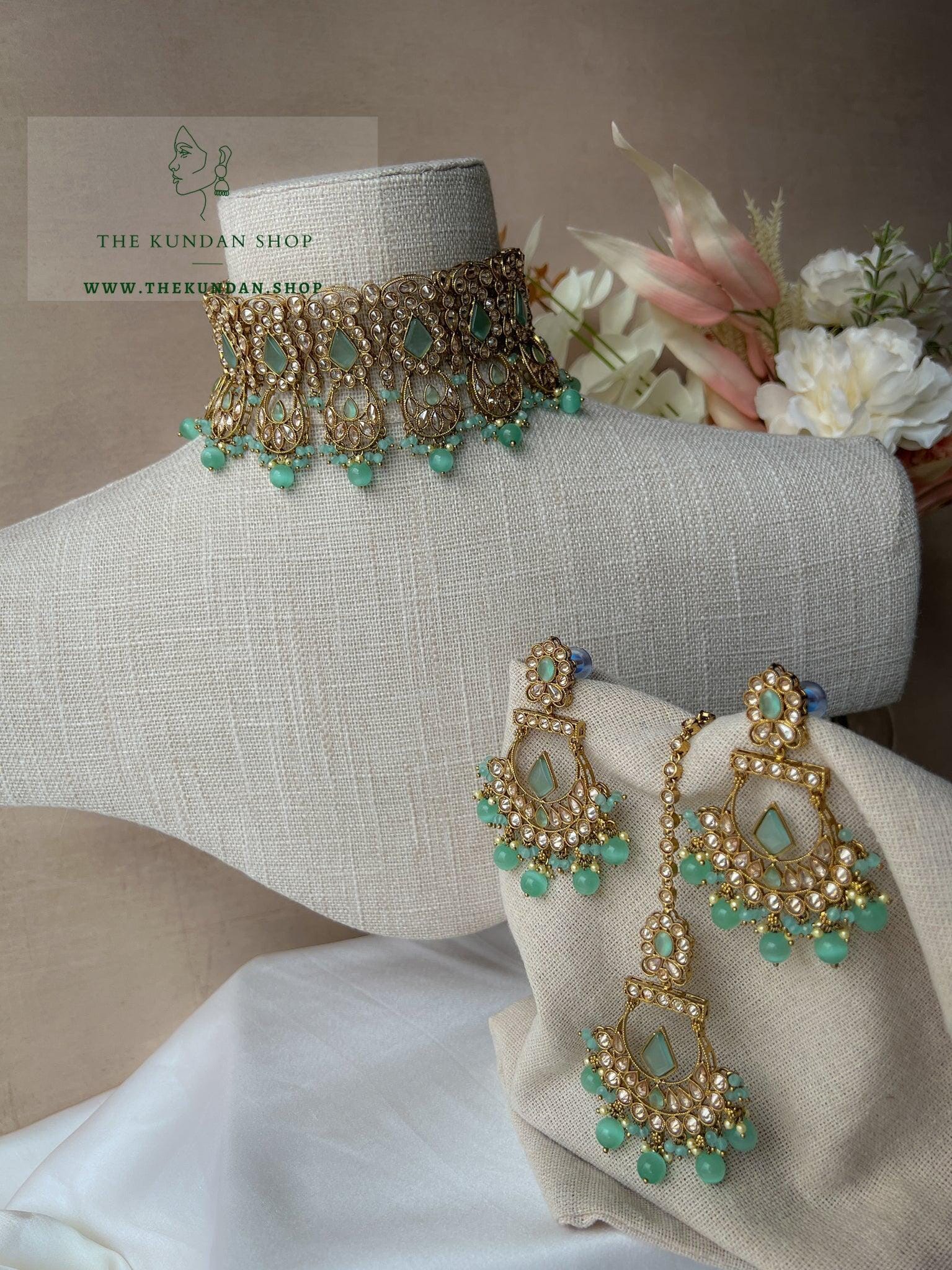 Promising Polki in Pastel Necklace Sets THE KUNDAN SHOP 