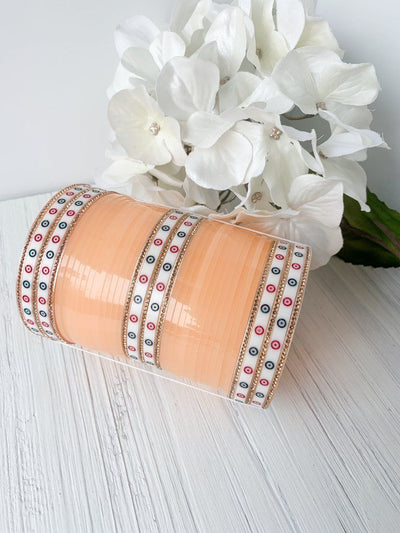 Classic Chooda in Peach Bangles THE KUNDAN SHOP 