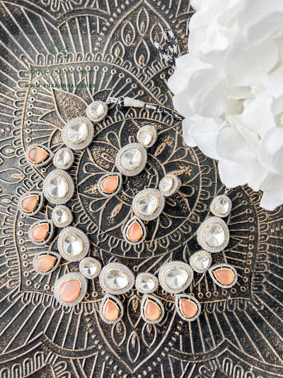 Eternal in Peach Necklace Sets THE KUNDAN SHOP 