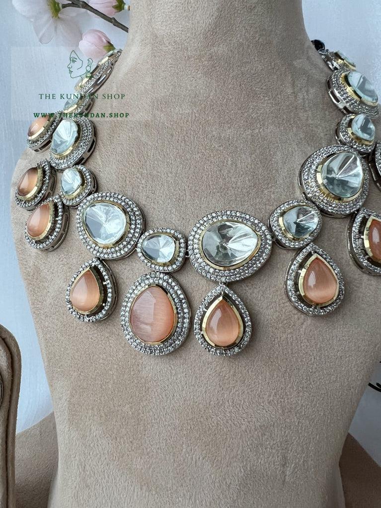 Eternal in Peach Necklace Sets THE KUNDAN SHOP 