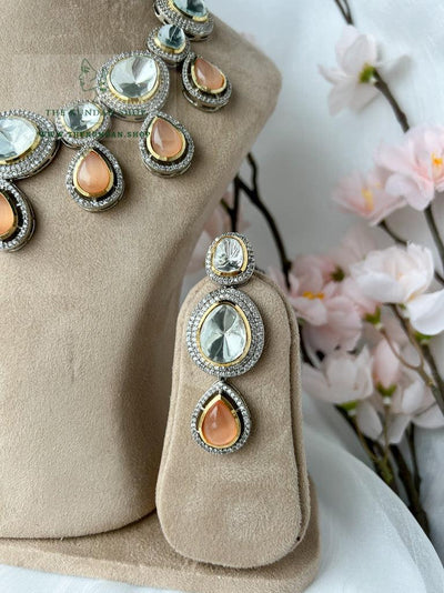 Eternal in Peach Necklace Sets THE KUNDAN SHOP 