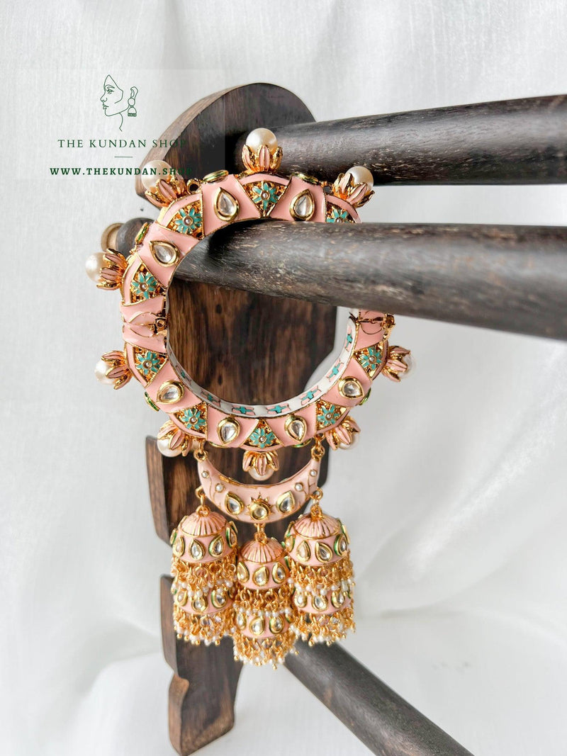 Meenakari Textures in Peach Bangles THE KUNDAN SHOP 