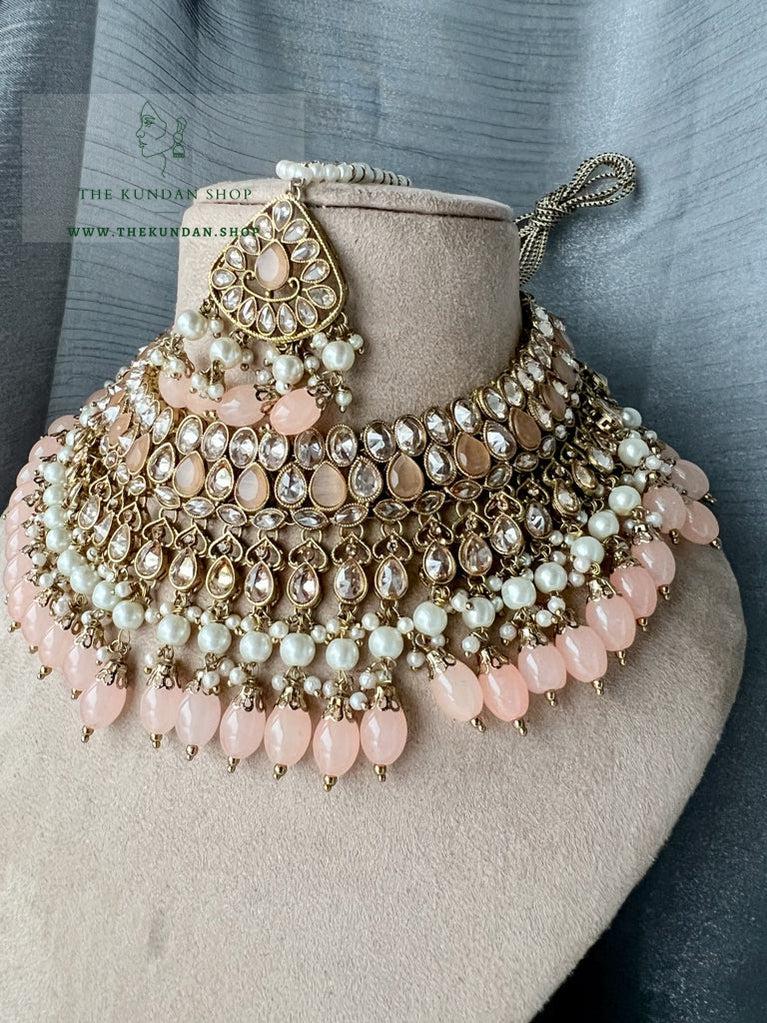 Influential in Peach Necklace Sets THE KUNDAN SHOP 