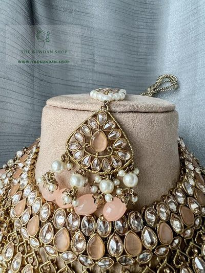 Influential in Peach Necklace Sets THE KUNDAN SHOP 