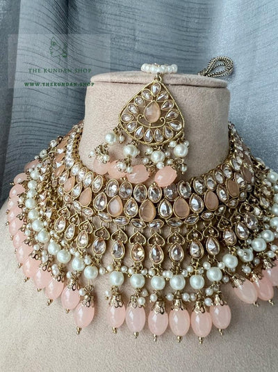 Influential in Peach Necklace Sets THE KUNDAN SHOP 