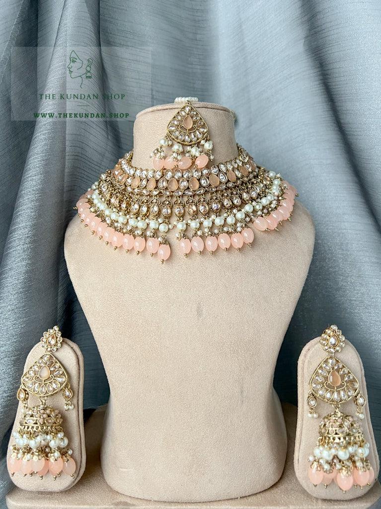 Influential in Peach Necklace Sets THE KUNDAN SHOP 