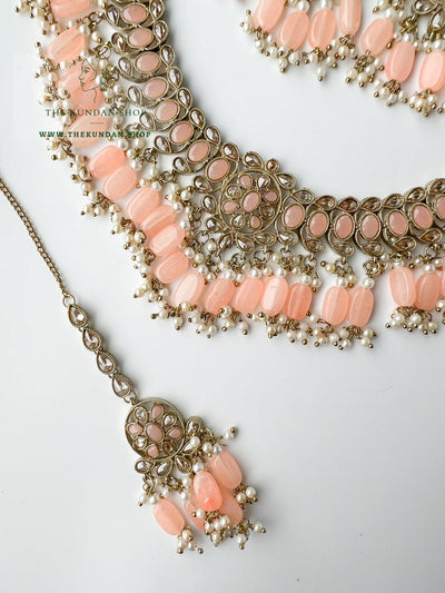 Tonights Best in Peach Necklace Sets THE KUNDAN SHOP 