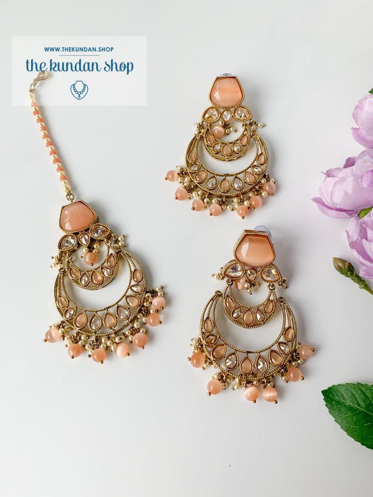 Dependant in Peach Jewelry Sets THE KUNDAN SHOP 