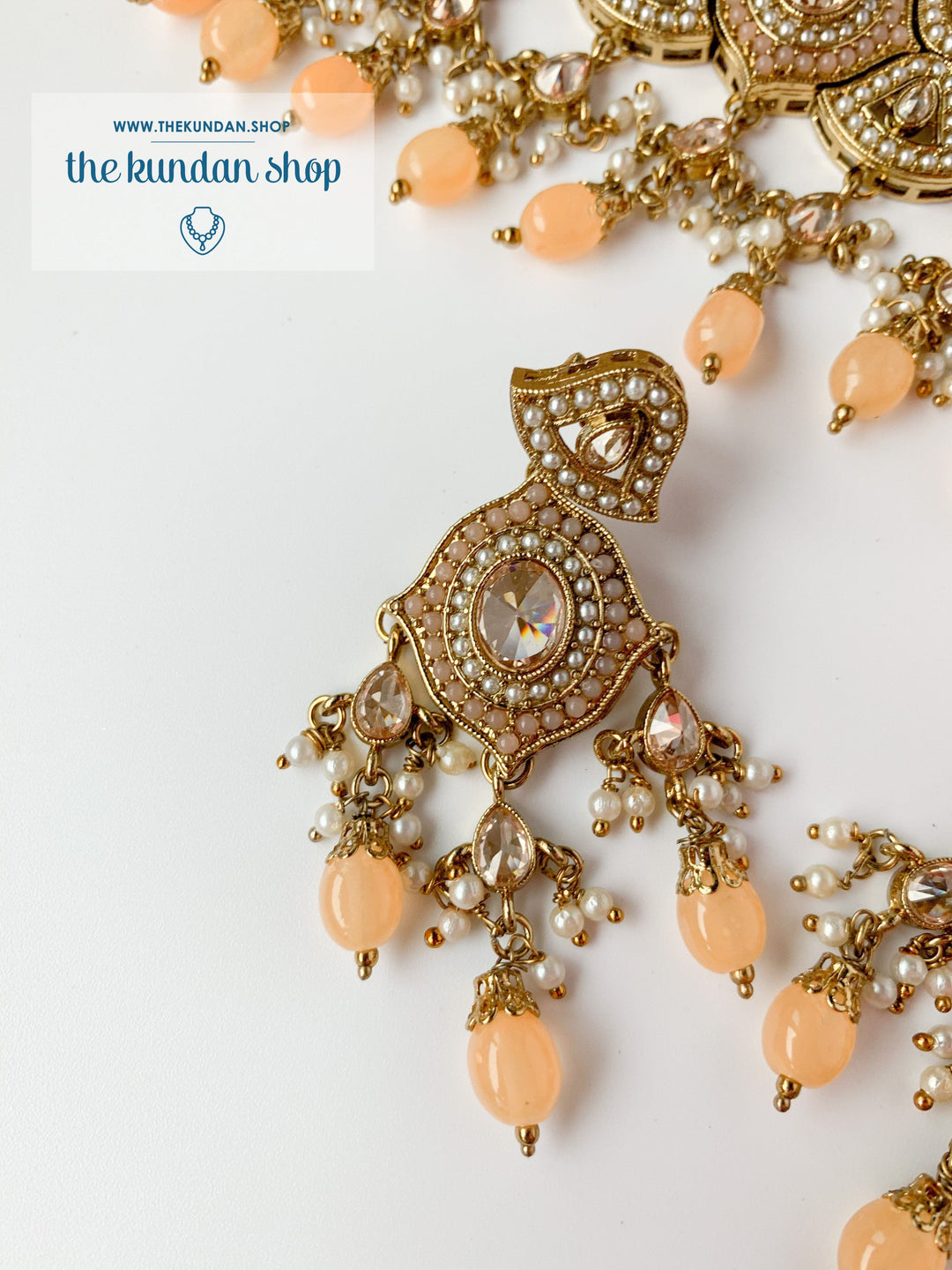 Entangled in Peach Necklace Sets THE KUNDAN SHOP 