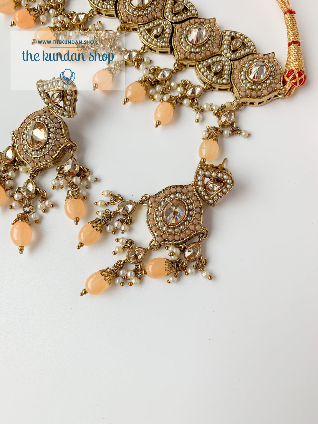 Entangled in Peach Necklace Sets THE KUNDAN SHOP 