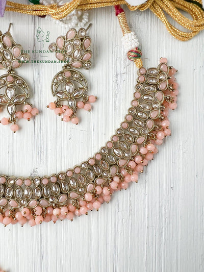 Sensitive in Peach Necklace Sets THE KUNDAN SHOP 