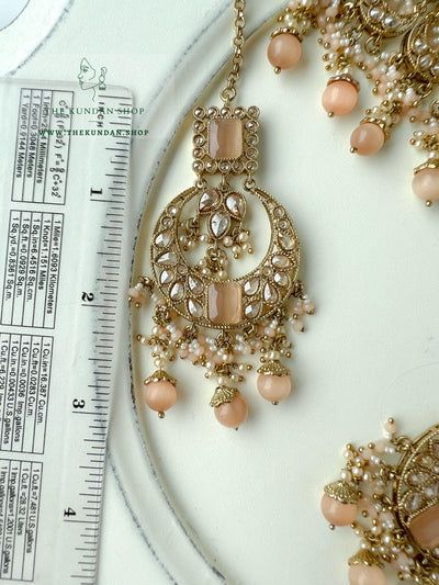 Love Always in Peach Necklace Sets THE KUNDAN SHOP 