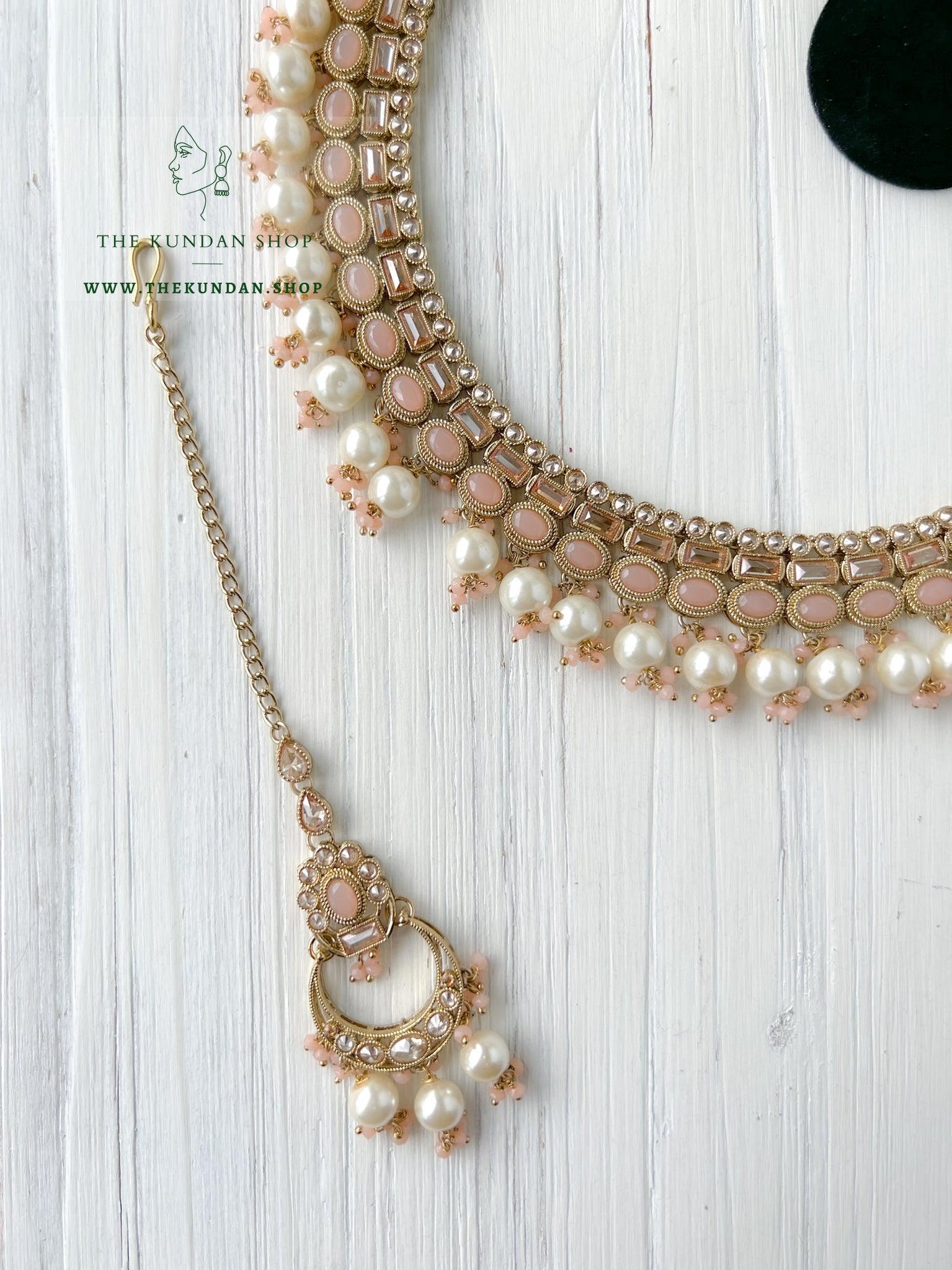 Good Intentions in Peach Necklace Sets THE KUNDAN SHOP 