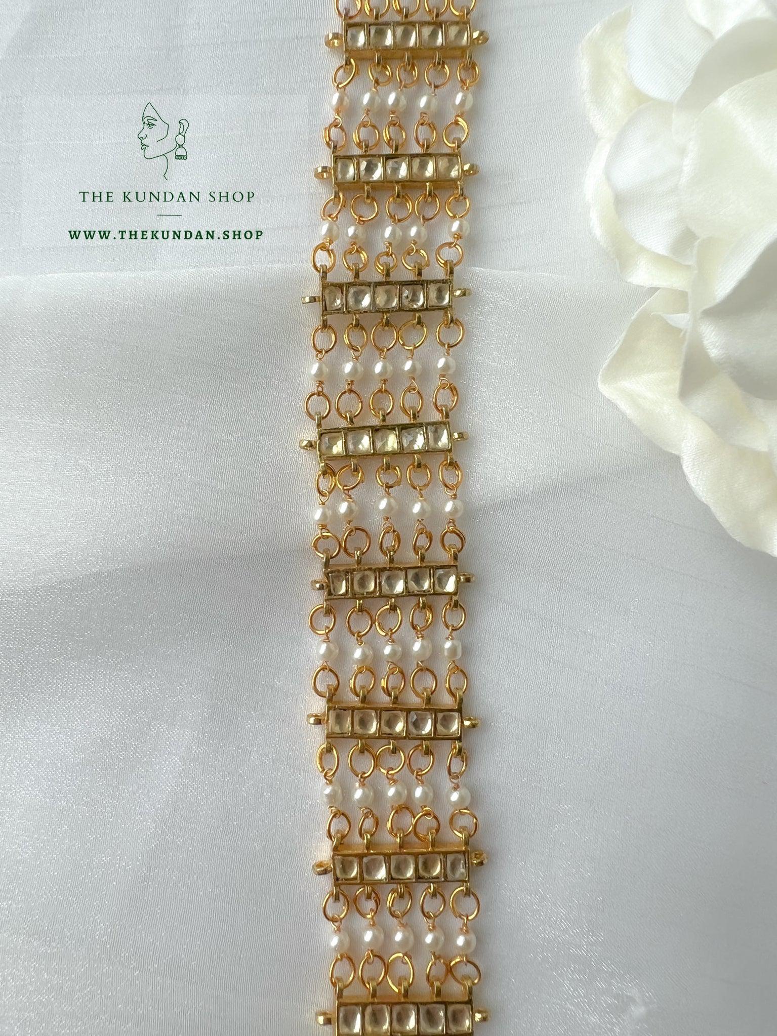 Pearl Ends- Headband Mathapathi THE KUNDAN SHOP 