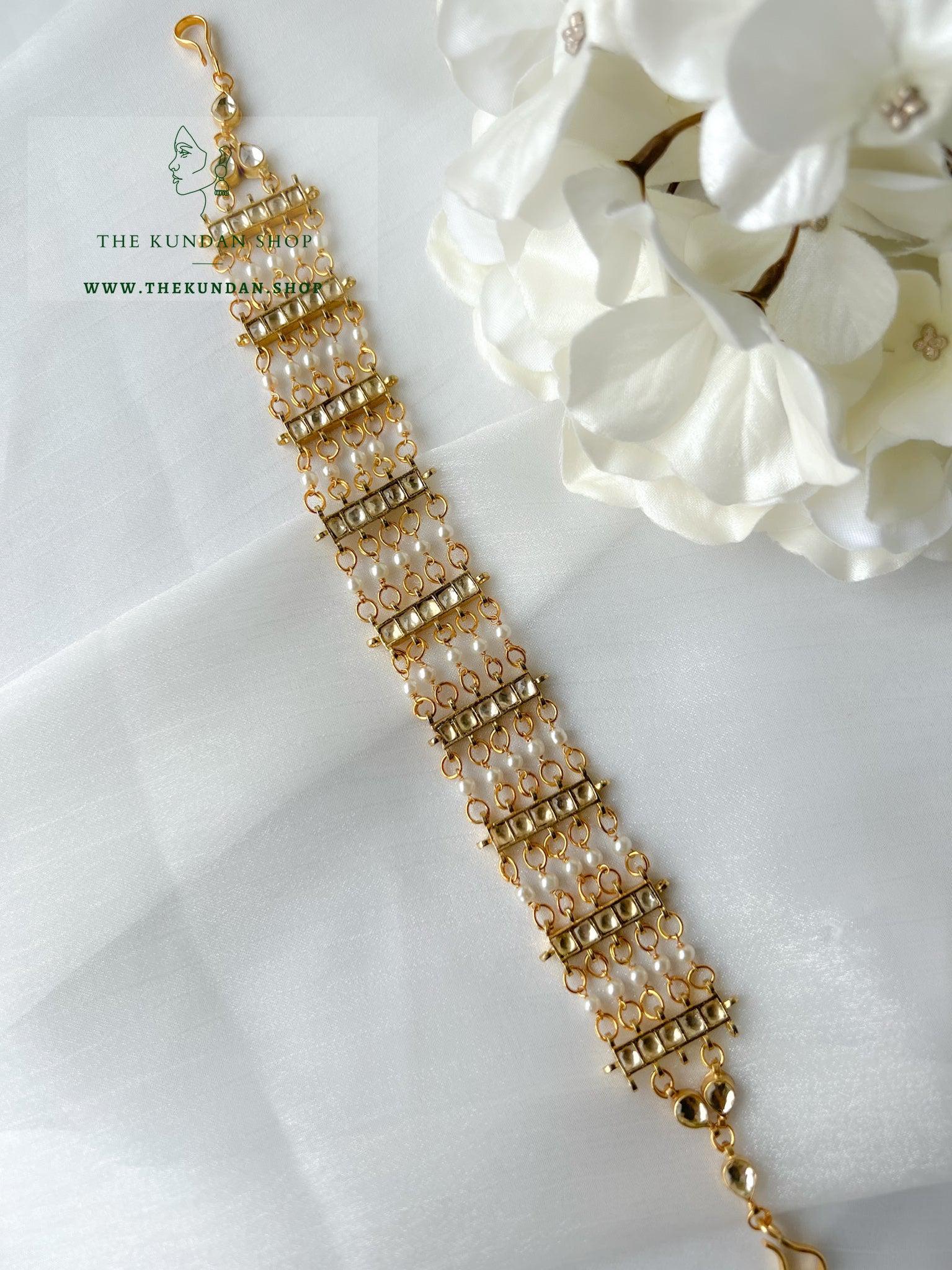 Pearl Ends- Headband Mathapathi THE KUNDAN SHOP 