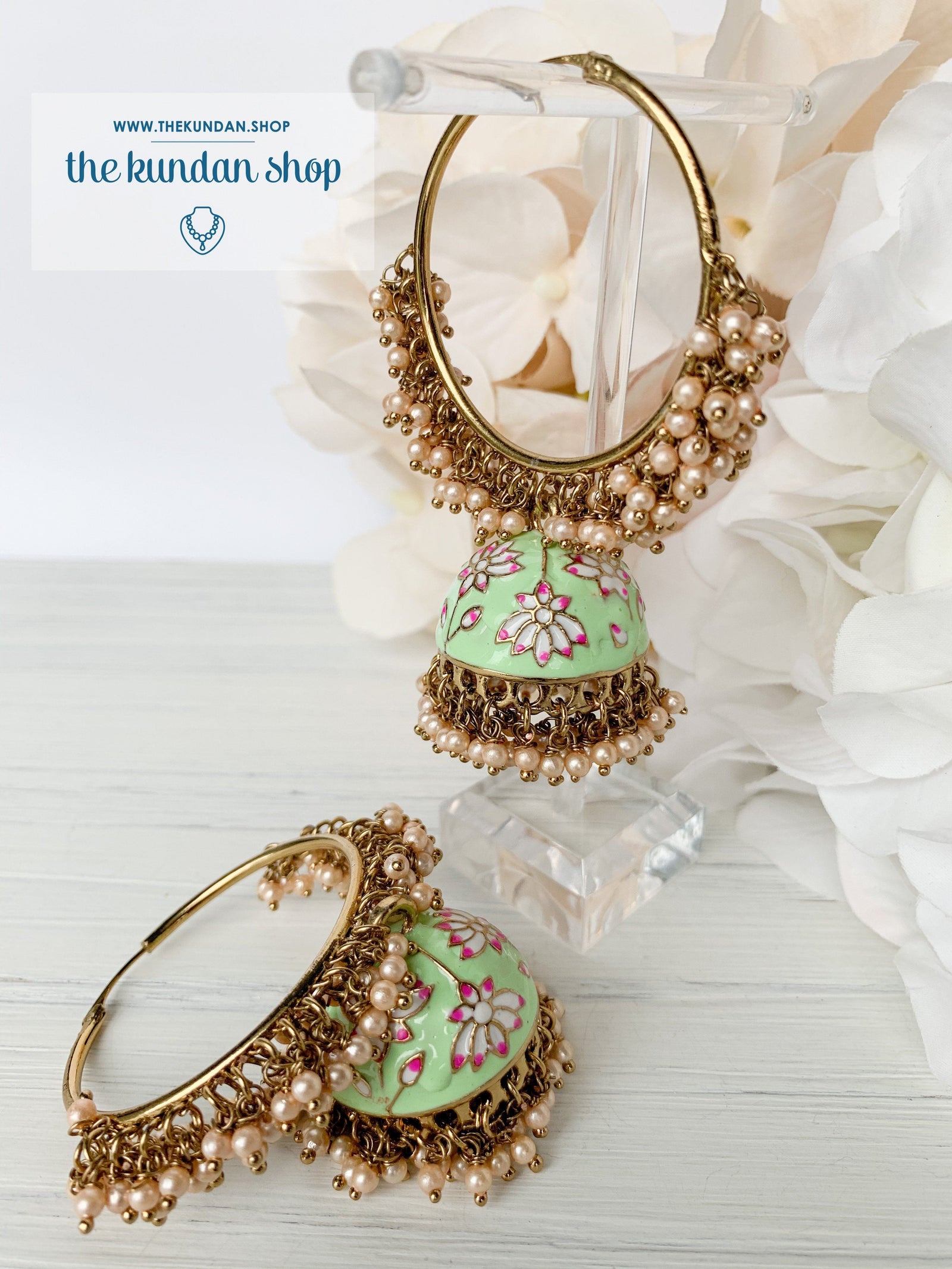 Pearl Clusters & Flowers, Earrings - THE KUNDAN SHOP