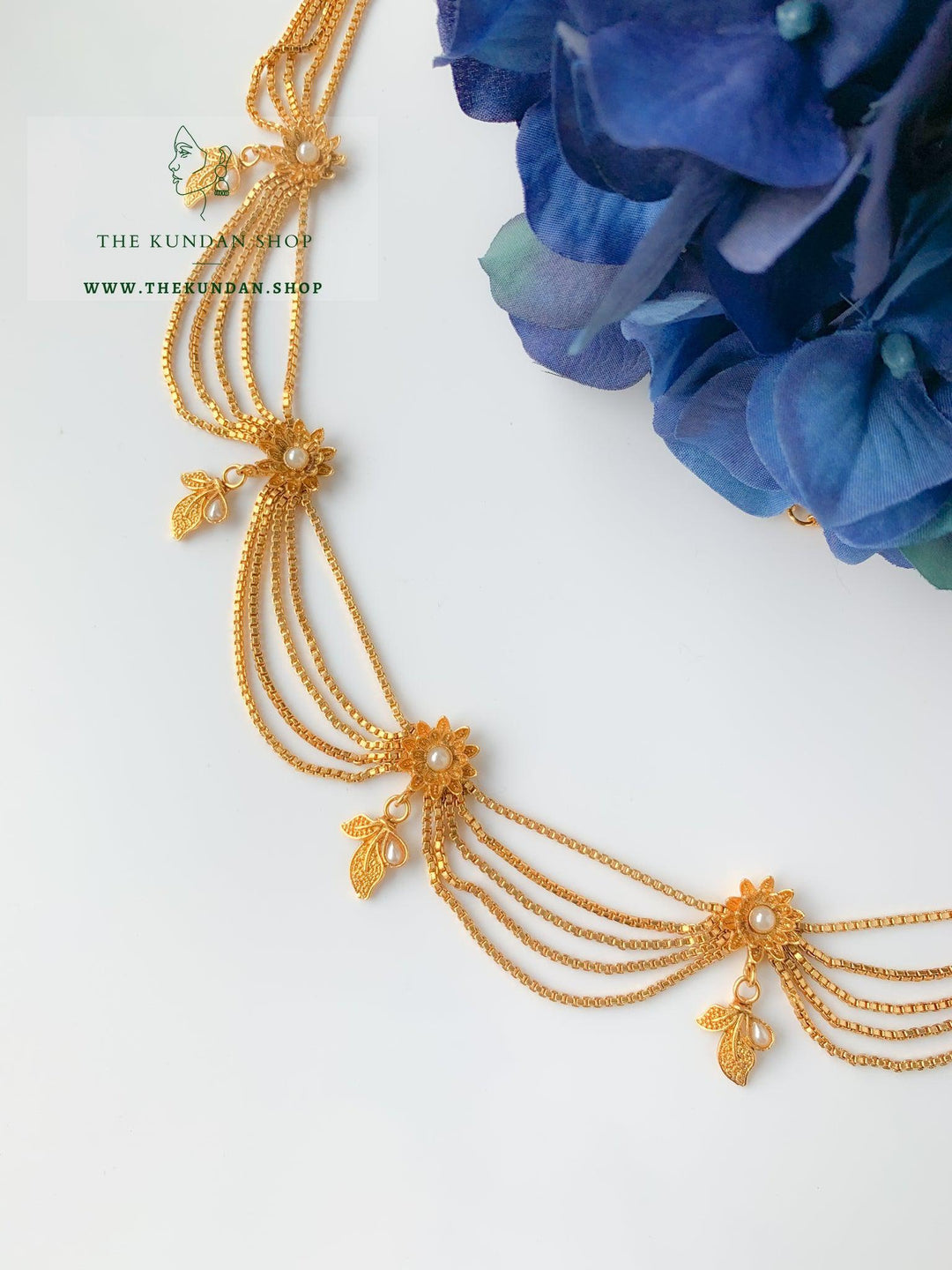 Pearl Floral - Waist Chain Waist Chain THE KUNDAN SHOP 