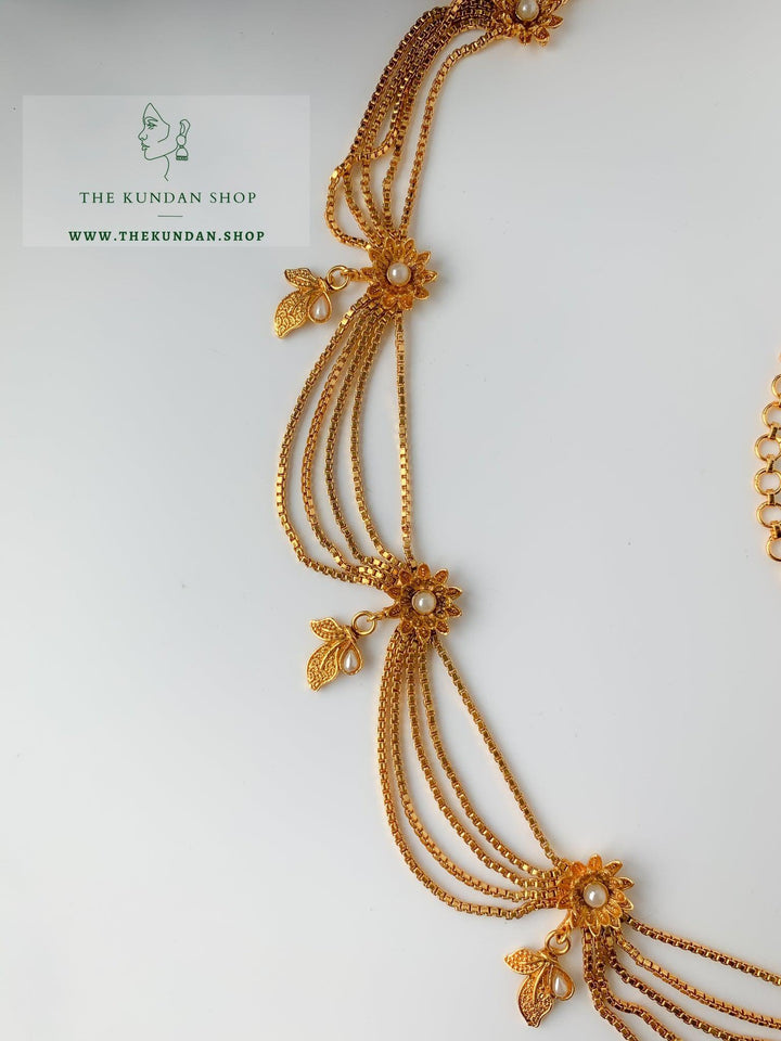 Pearl Floral - Waist Chain Waist Chain THE KUNDAN SHOP 