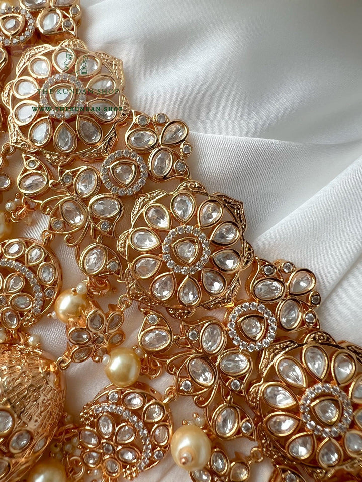 Blended Jhumki in Pearl Necklace Sets THE KUNDAN SHOP 