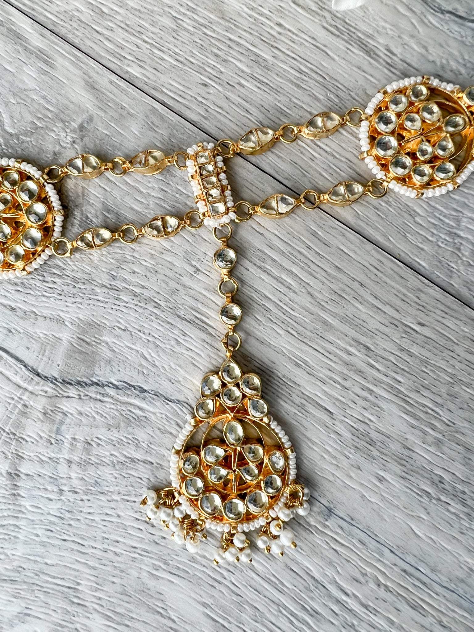 Pearl Choices - Headband Mathapathi THE KUNDAN SHOP 