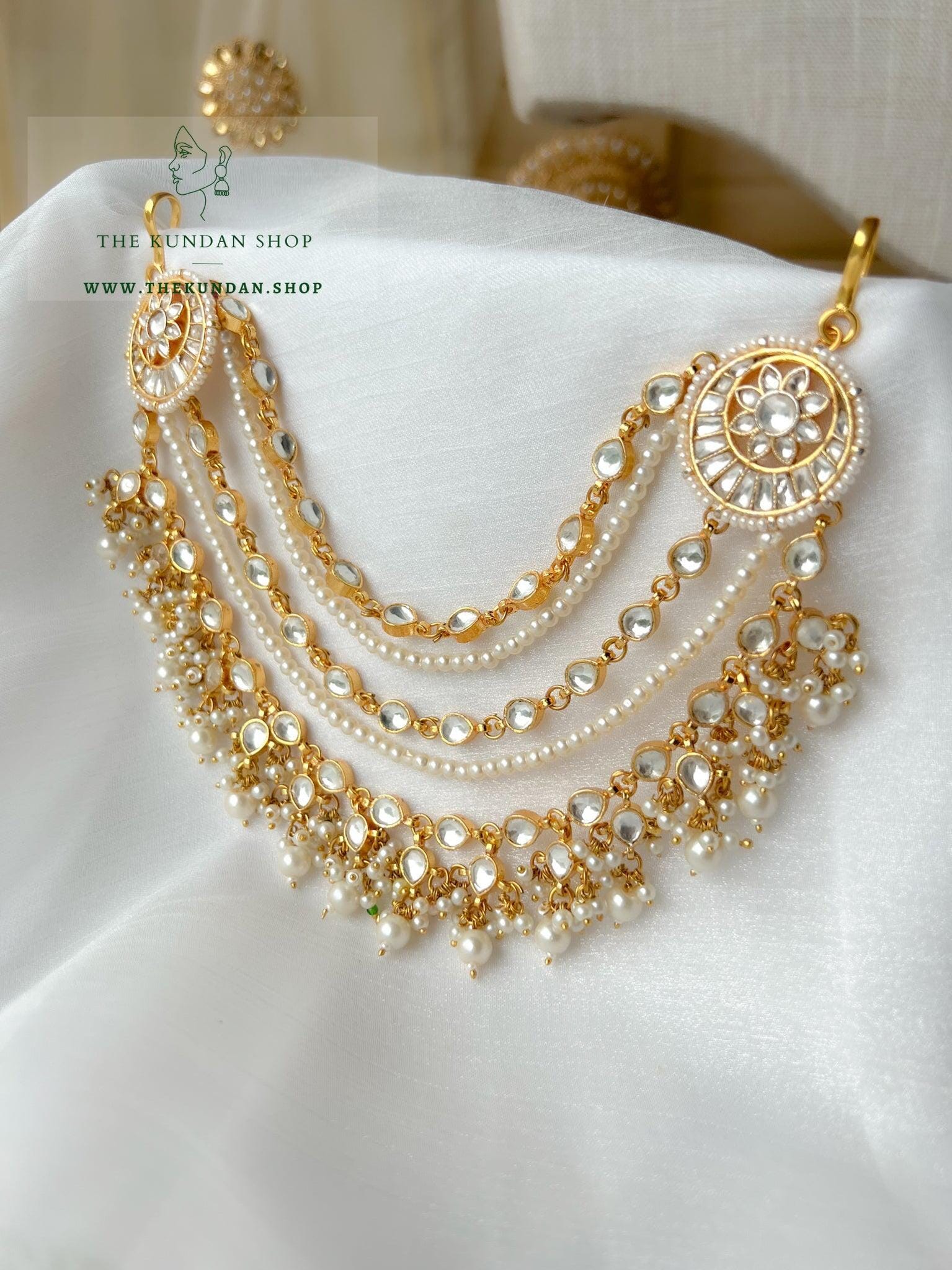 Kundan Pendant - 5 Layer Saharay Sahara Earrings THE KUNDAN SHOP 
