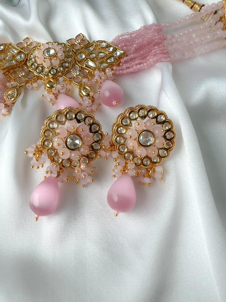 Satisfy in Pink & Kundan Necklace Sets THE KUNDAN SHOP 