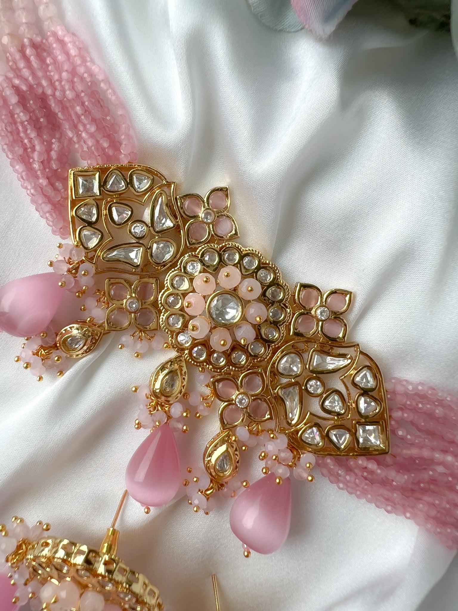 Satisfy in Pink & Kundan Necklace Sets THE KUNDAN SHOP 