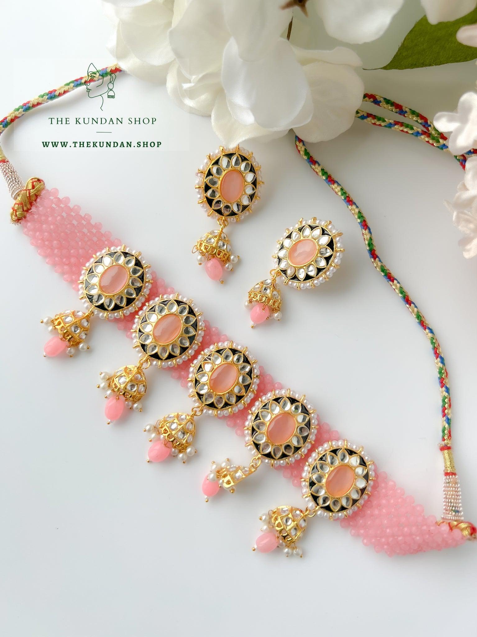 Fresh Start in Pink Necklace Sets THE KUNDAN SHOP 