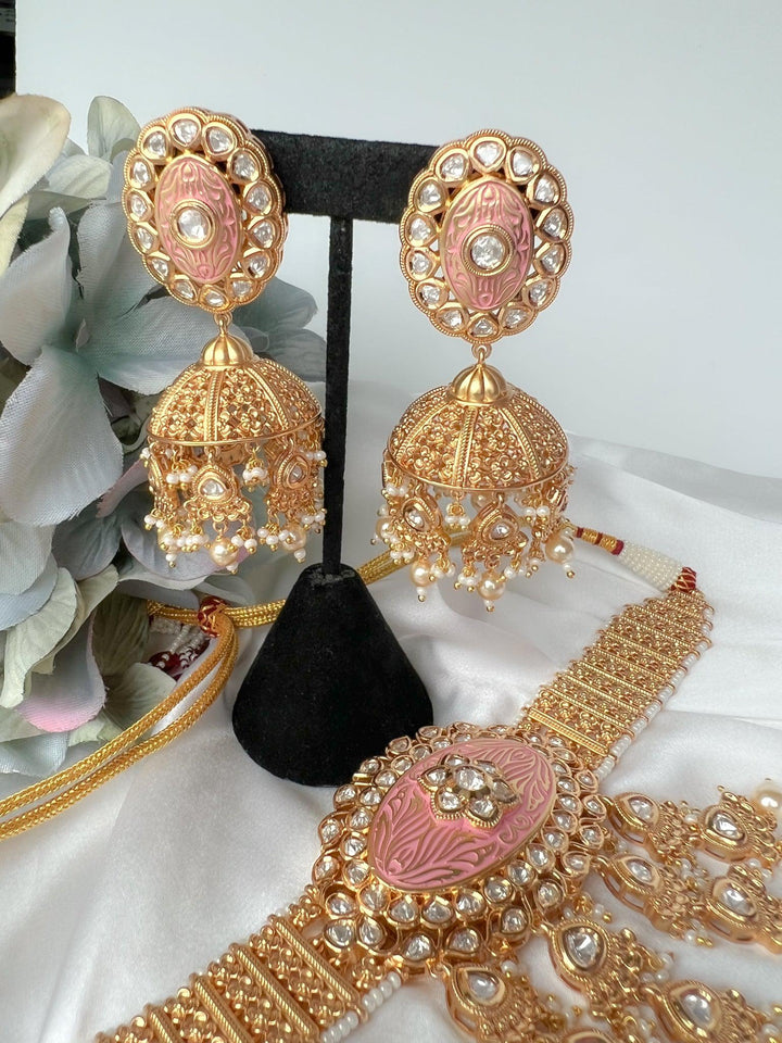 Elevate in Pink & Kundan Necklace Sets THE KUNDAN SHOP 