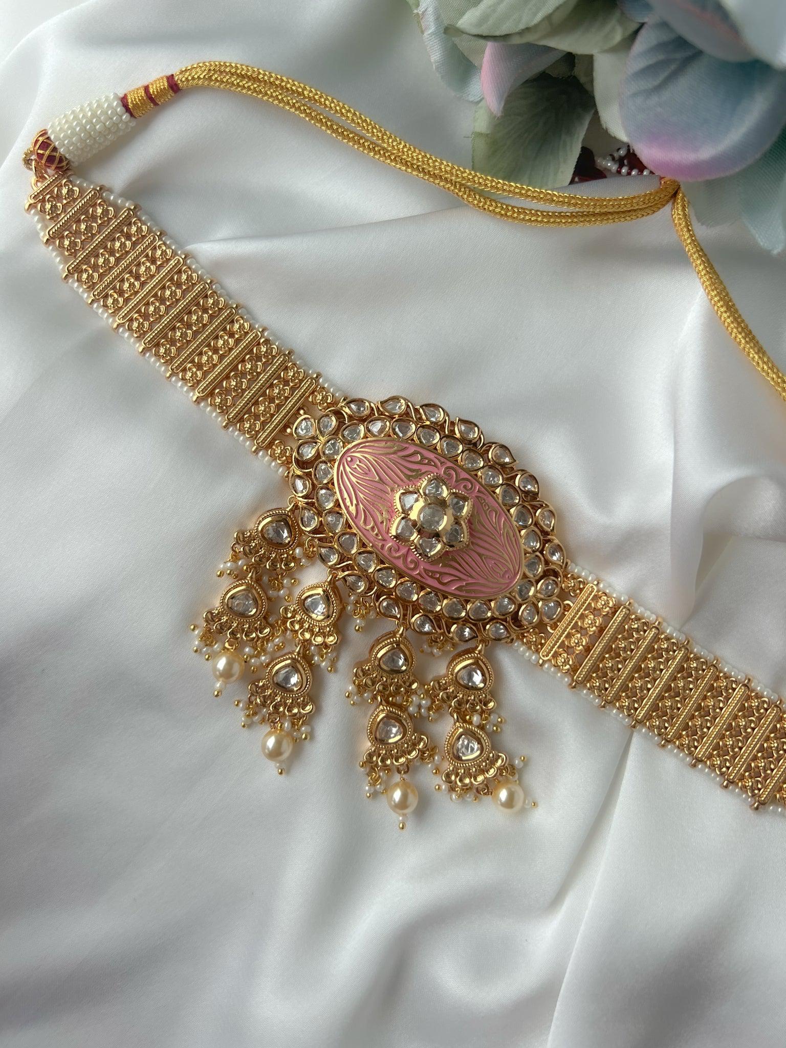 Elevate in Pink & Kundan Necklace Sets THE KUNDAN SHOP 