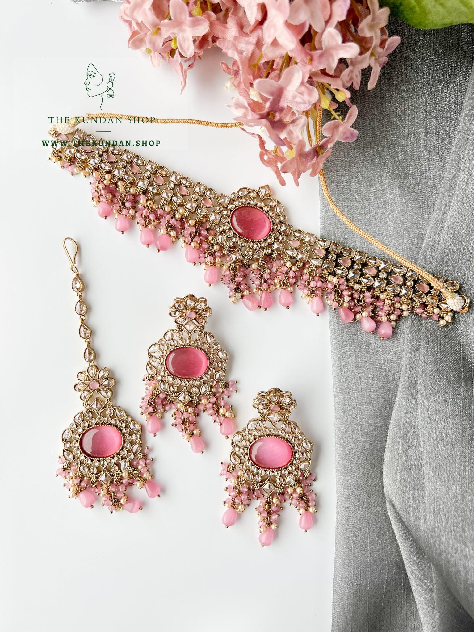 Wishful Polki in Pink Necklace Sets THE KUNDAN SHOP 