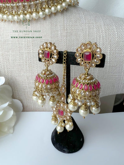 Decorous Polki in Pink Necklace Sets THE KUNDAN SHOP 
