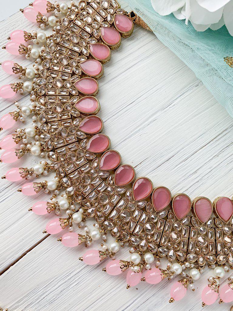 Audacious in Pink Necklace Sets THE KUNDAN SHOP 