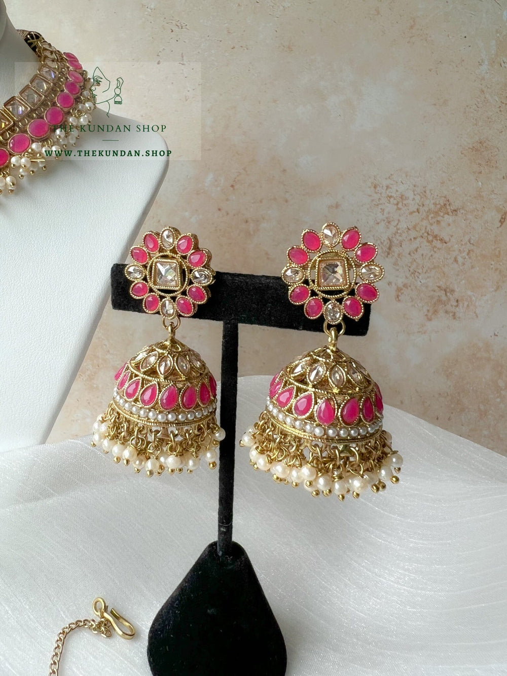 Illusive Polki in Pink Necklace Sets THE KUNDAN SHOP 