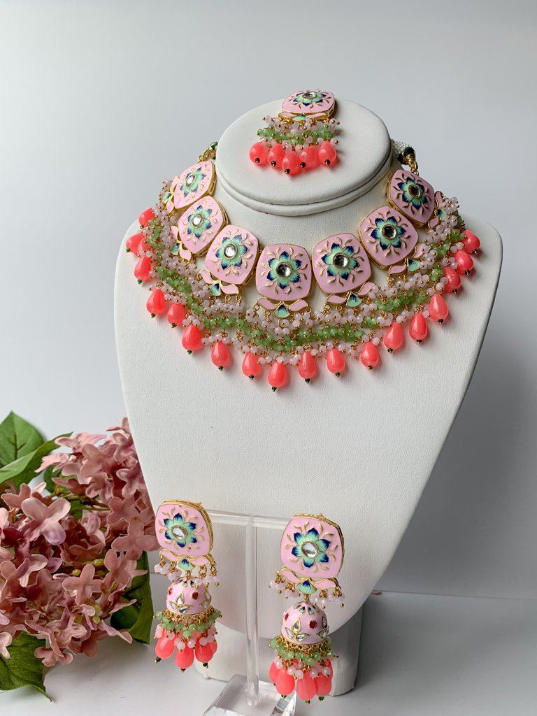 Elan in Pink Necklace Sets THE KUNDAN SHOP 