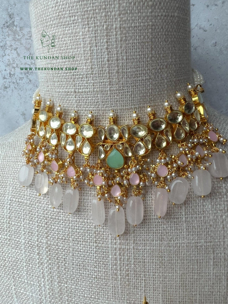 Sweetheart in Mint & Pink Necklace Sets THE KUNDAN SHOP 