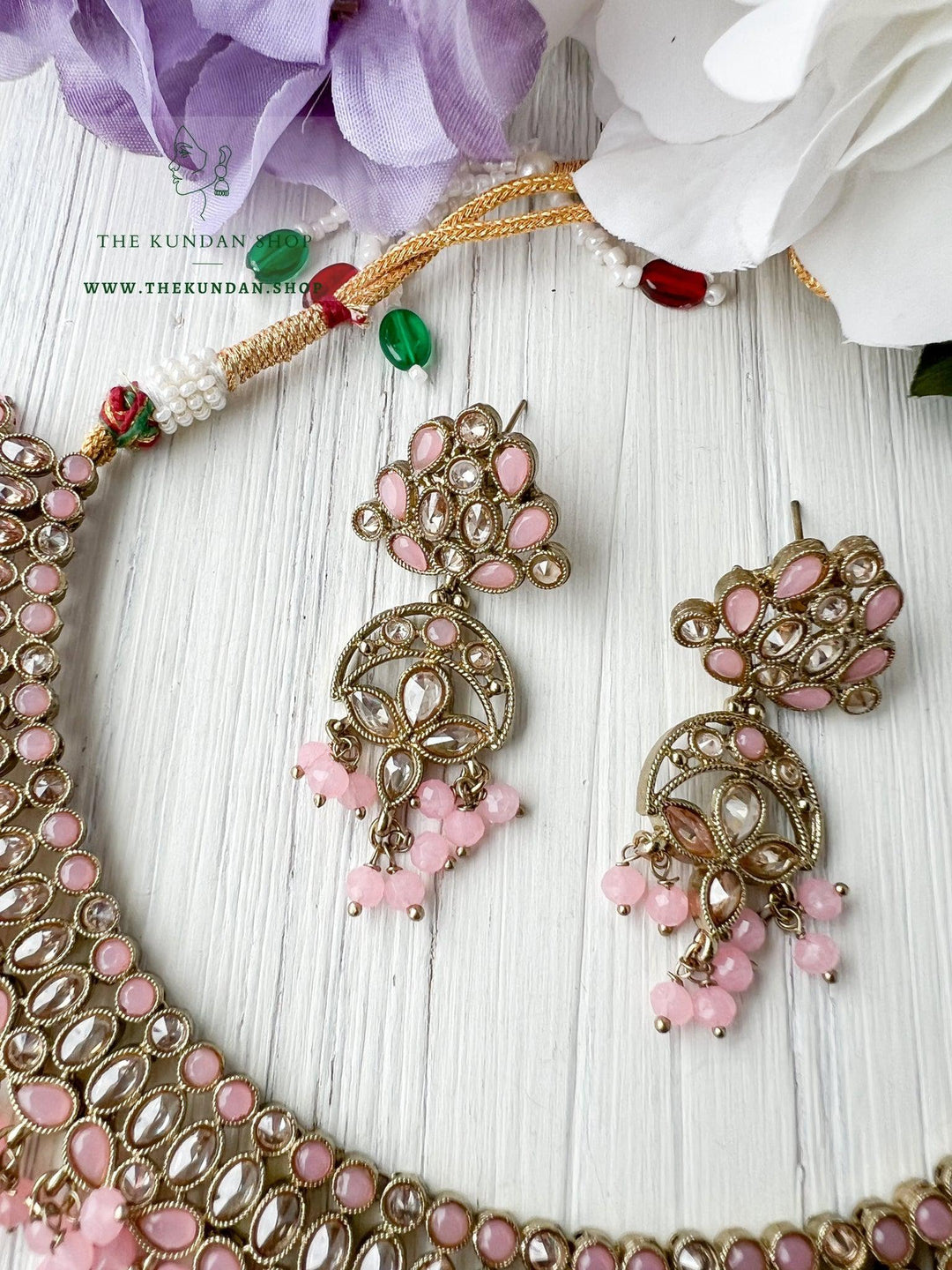 Sensitive in Pink Necklace Sets THE KUNDAN SHOP 