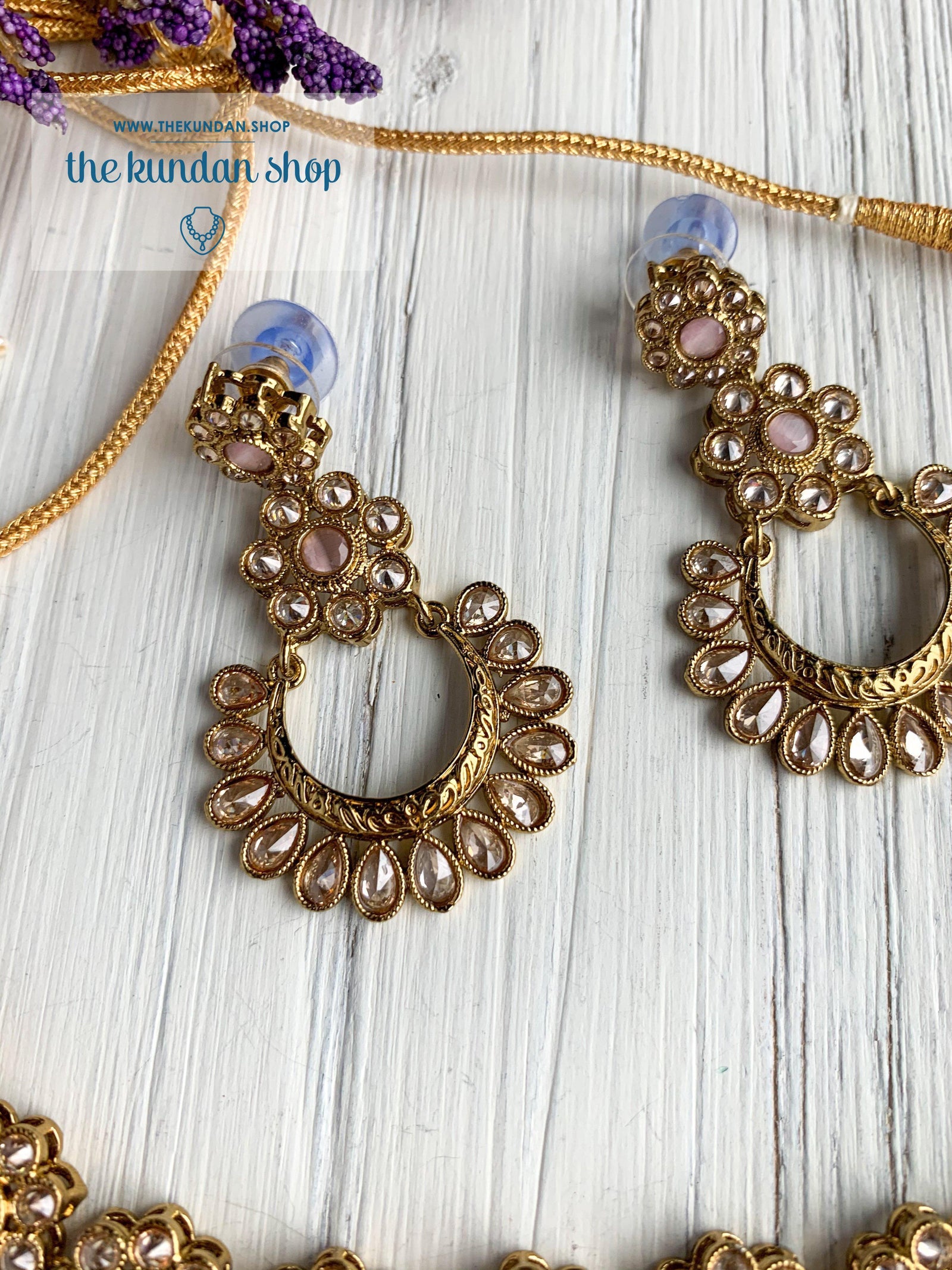 A Love of Polki in Pink Necklace Sets THE KUNDAN SHOP 