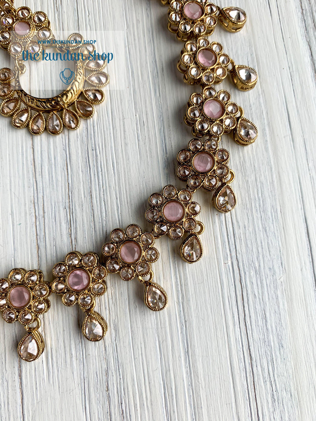 A Love of Polki in Pink Necklace Sets THE KUNDAN SHOP 
