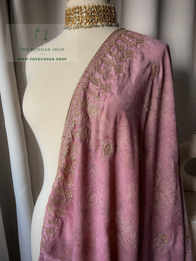 Blooming Garden in Pink Dupatta THE KUNDAN SHOP 