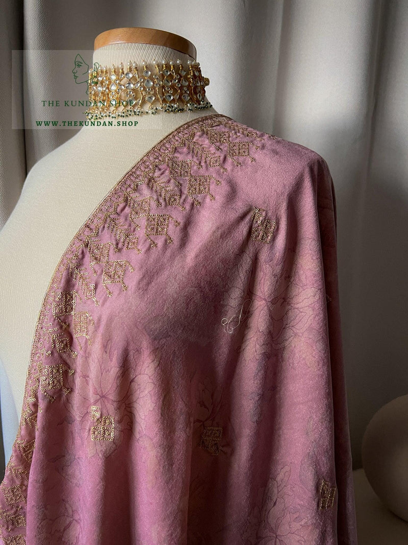 Blooming Garden in Pink Dupatta THE KUNDAN SHOP 