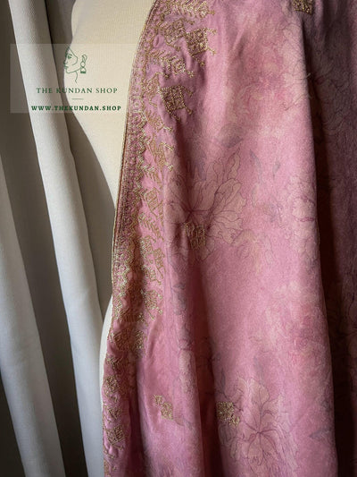 Blooming Garden in Pink Dupatta THE KUNDAN SHOP 