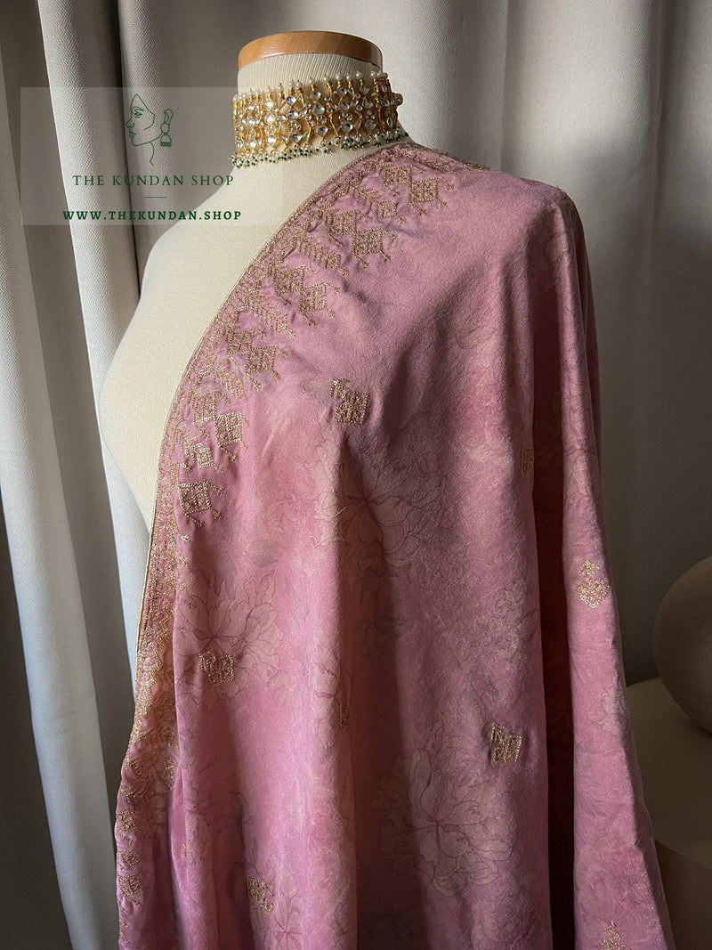 Blooming Garden in Pink Dupatta THE KUNDAN SHOP 