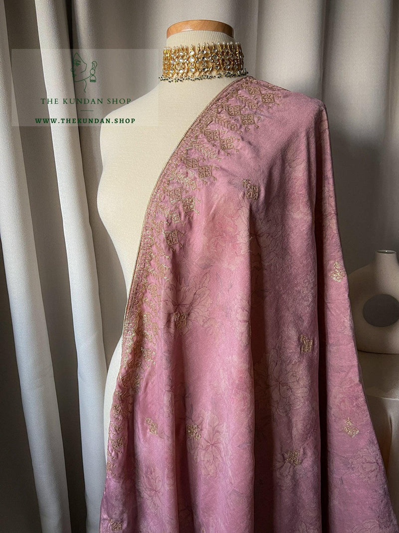 Blooming Garden in Pink Dupatta THE KUNDAN SHOP 