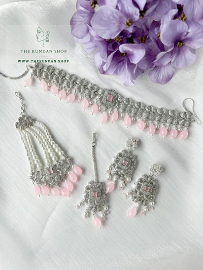 Essential in Silver & Pink Necklace Sets THE KUNDAN SHOP 