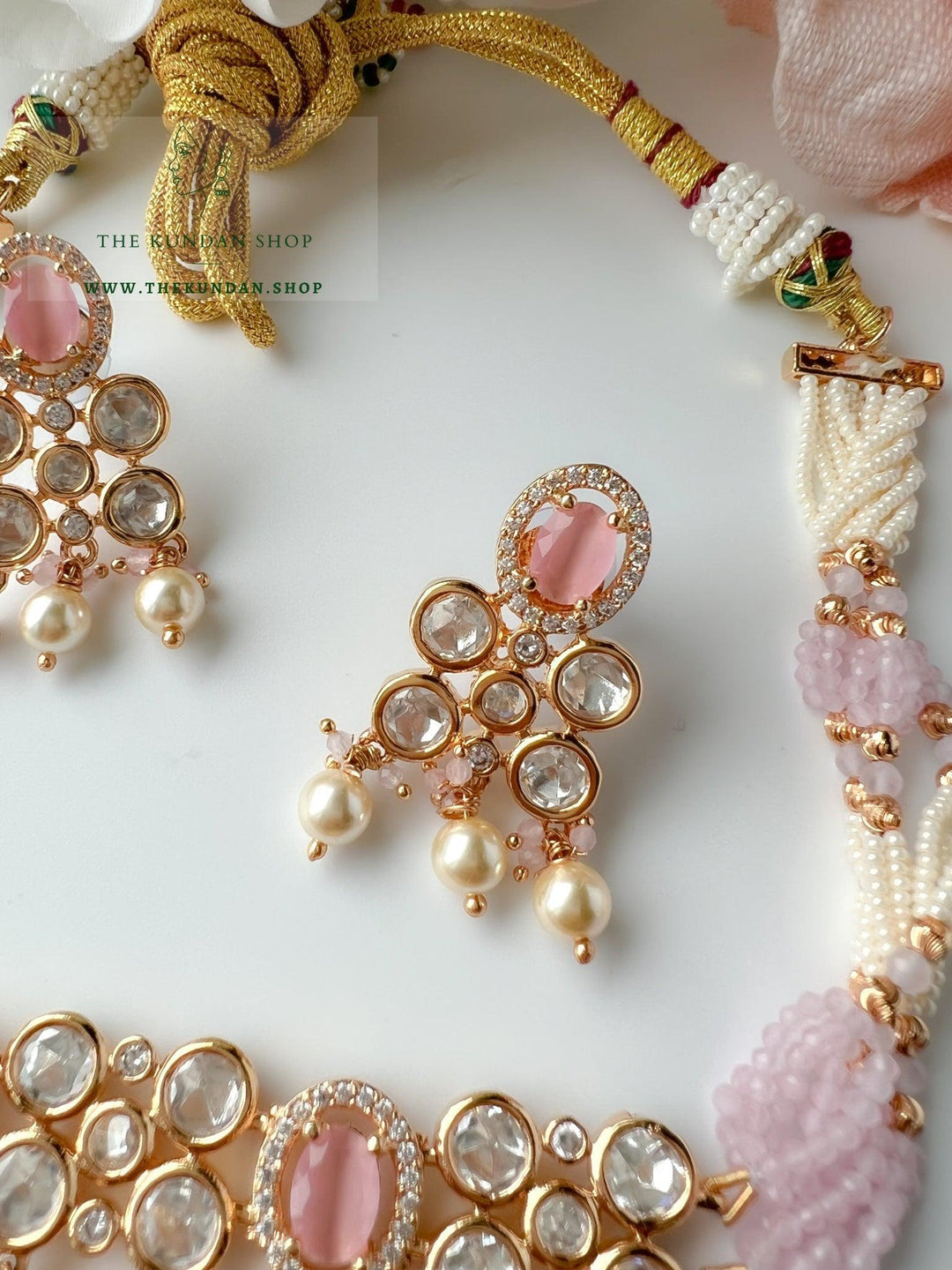 Precise Kundan in Pink Necklace Sets THE KUNDAN SHOP 