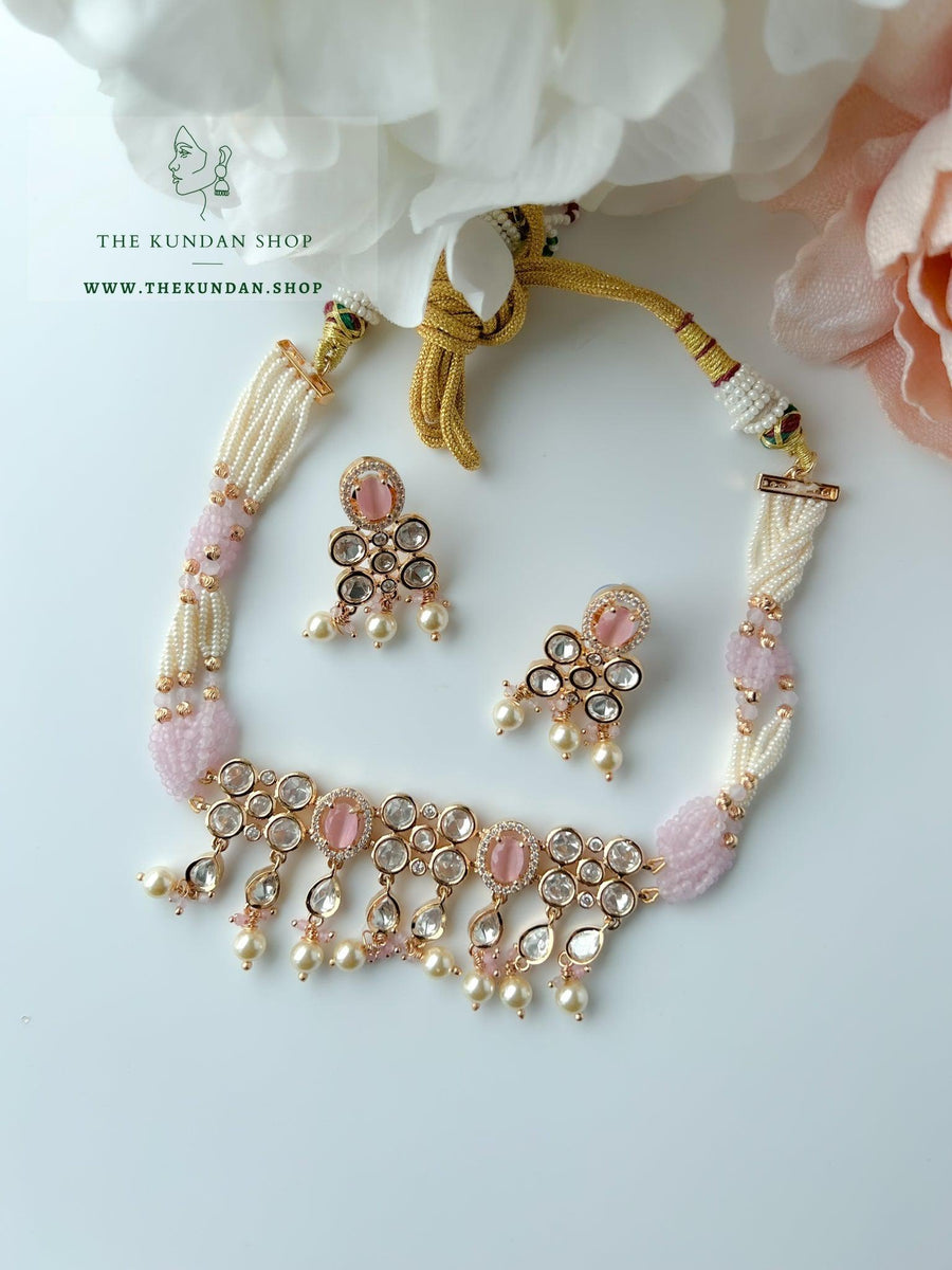 Precise Kundan in Pink Necklace Sets THE KUNDAN SHOP 