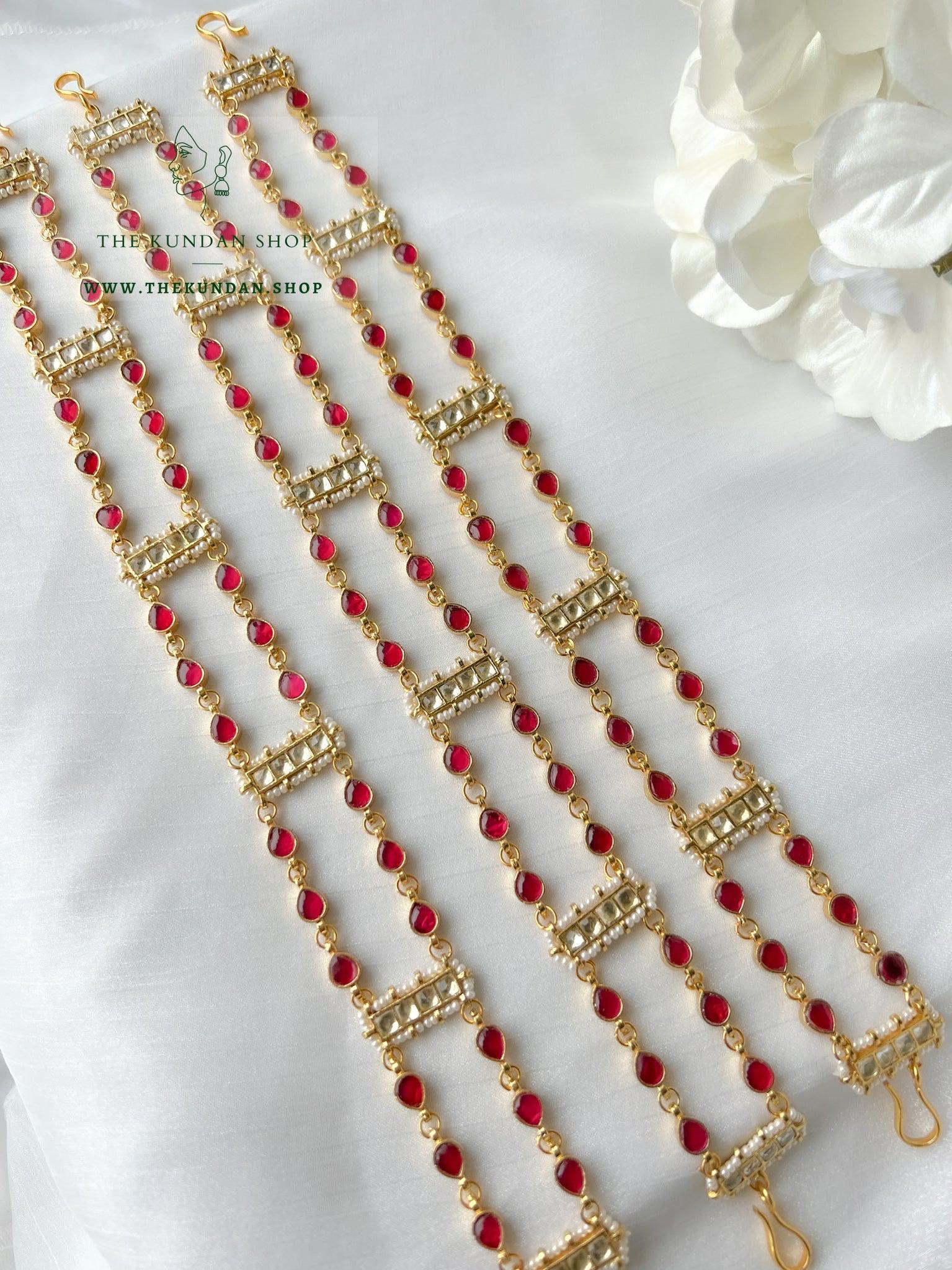 Sweet Pink - Headband Mathapathi THE KUNDAN SHOP 