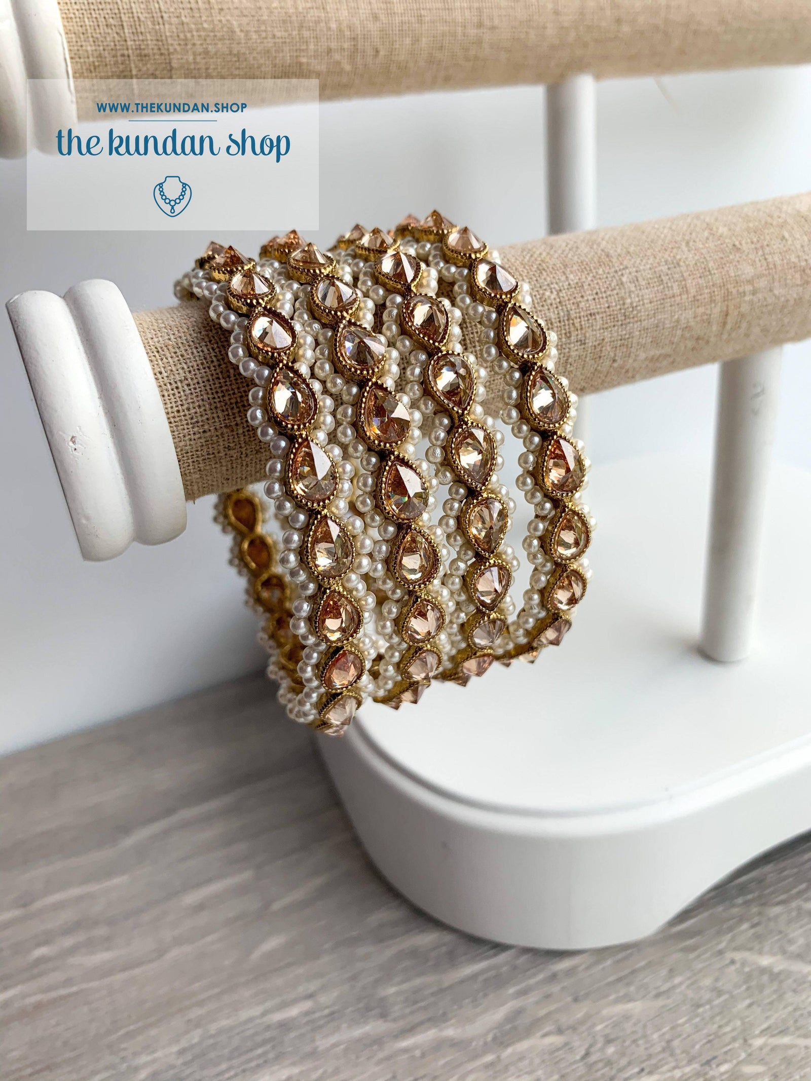 ANYA bangle in Champagne Bangles THE KUNDAN SHOP 